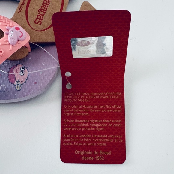 Havaianas Baby Girl Flip Flops Peppa Pig Size 4C NWT - Picture 8 of 10